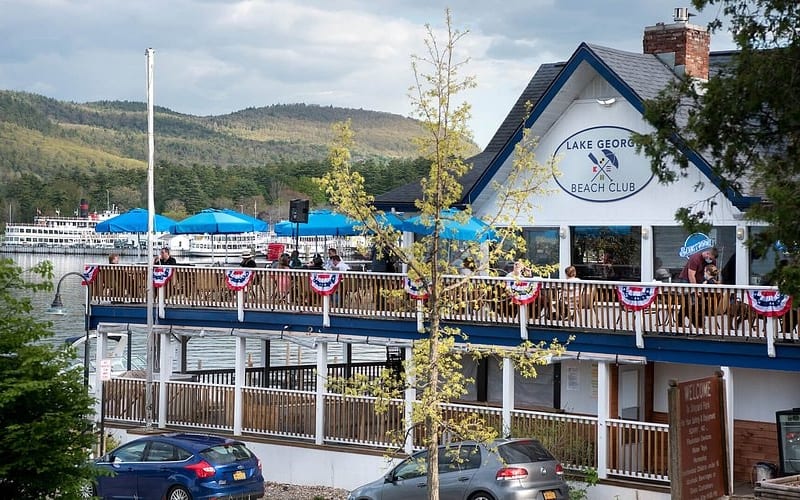 Waterfront business on Lake George, New York